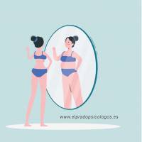 mujer con delgadez extrema