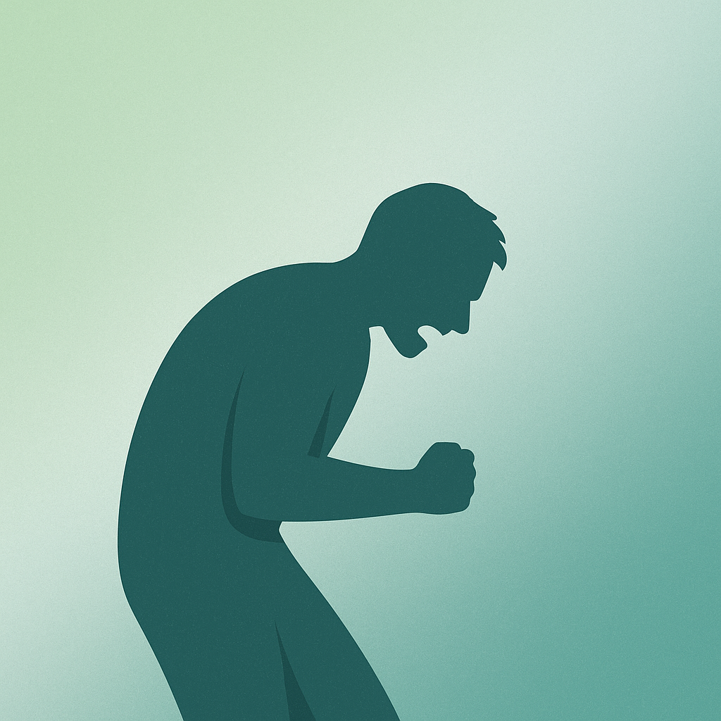 silueta de un hombre con trastorno explosivo