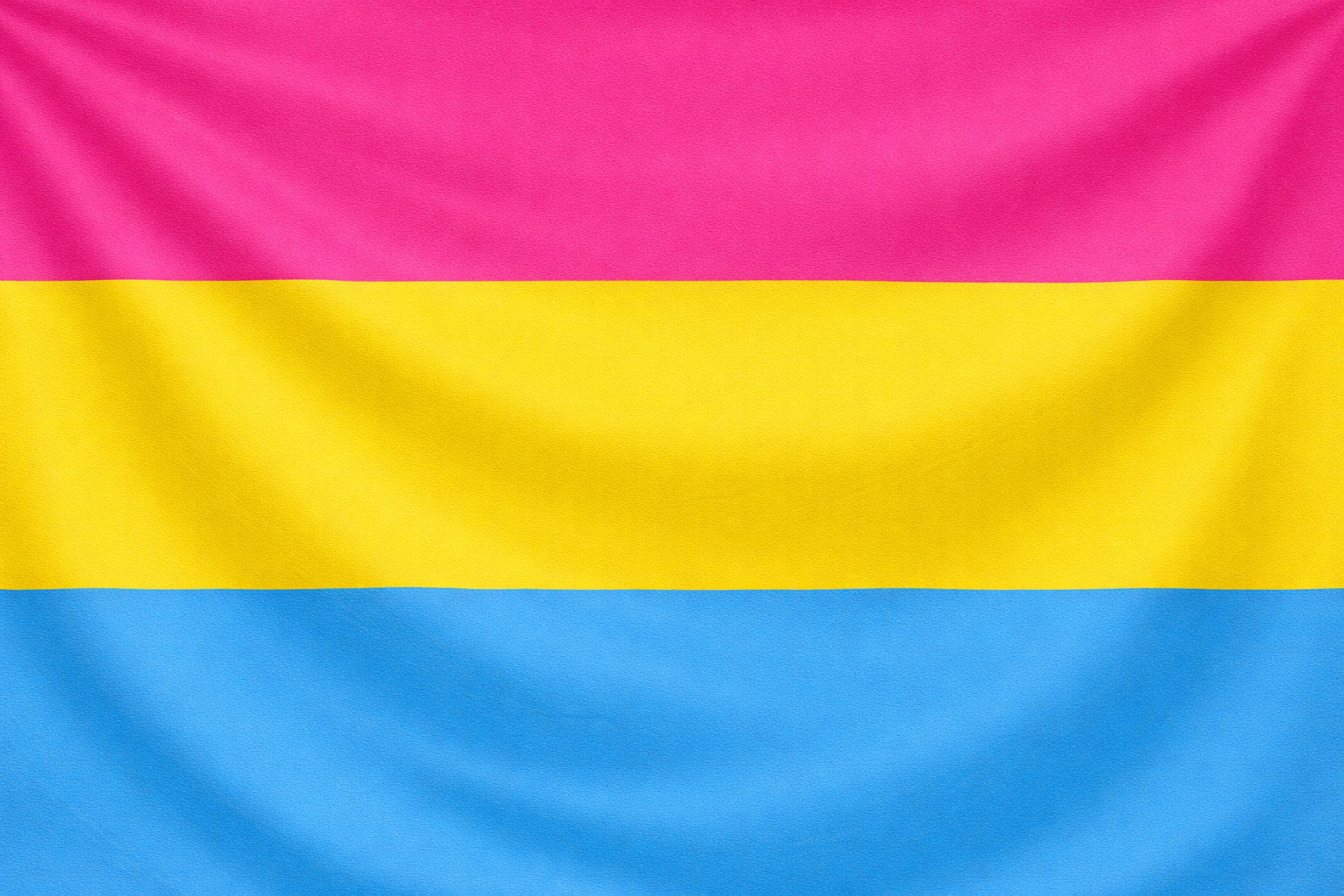 Bandera pansexual (rosa, amarillo y azul)