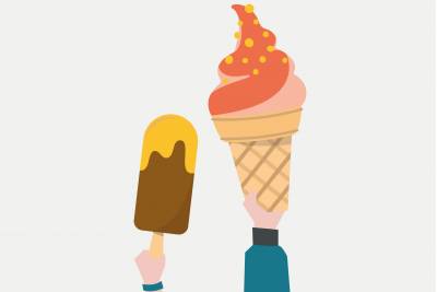 hambre emocional mujer con un helado que come por hambre emocional