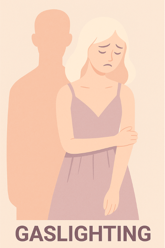 Gaslighting Mujer sufriendo gaslighting o luz de gas
